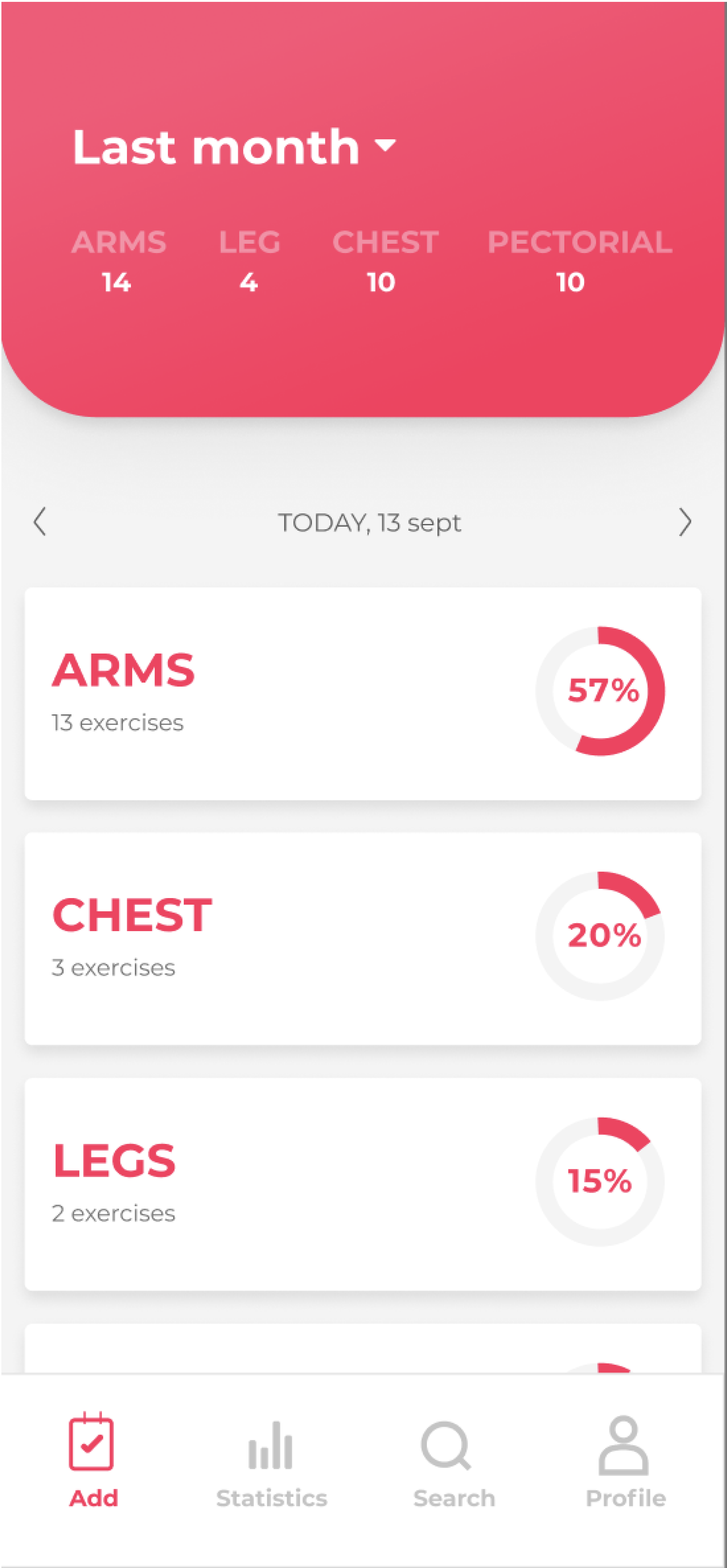 Image of workout app